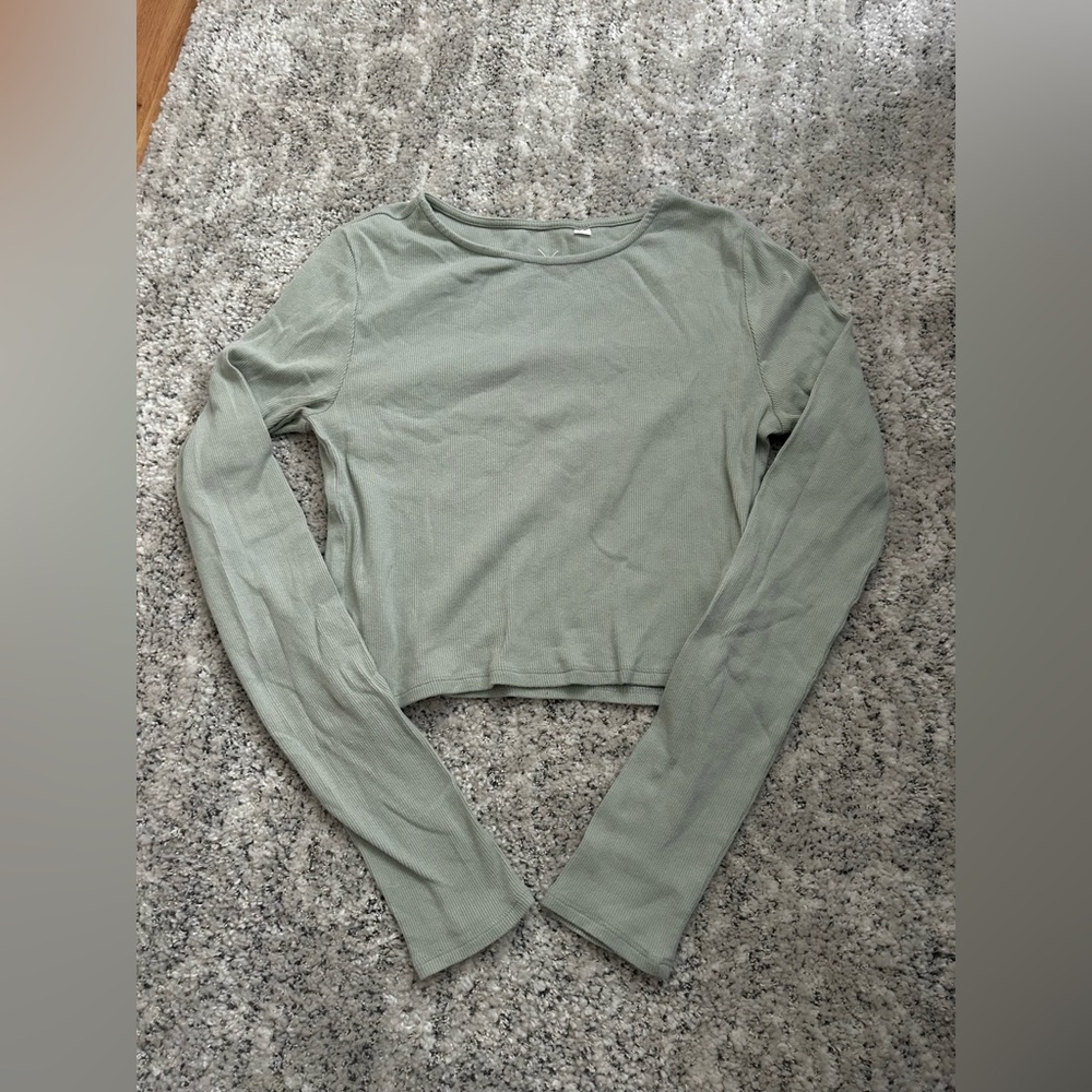 Pacsun Light Green Long Sleeve Shirt Top